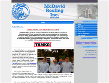 Tablet Screenshot of mcdavidroofing.com